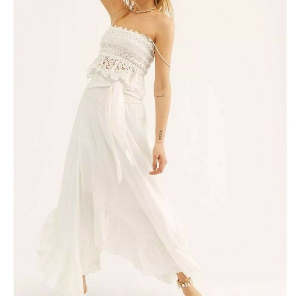 Free People Ivory Lace Tessa Two Piece Set Boho